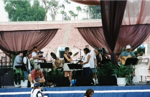 Worship band on stage