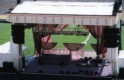 'The Lord Reigns' stage before the crowd arrived