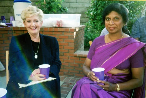 Jackie with a guest
