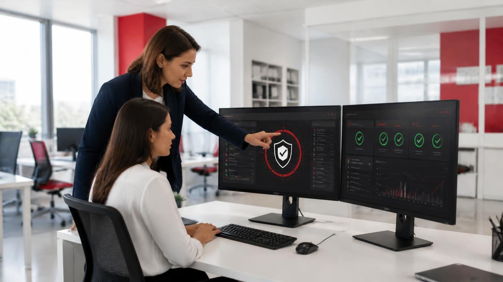 Poste de travail protégé par une solution de cybersécurité