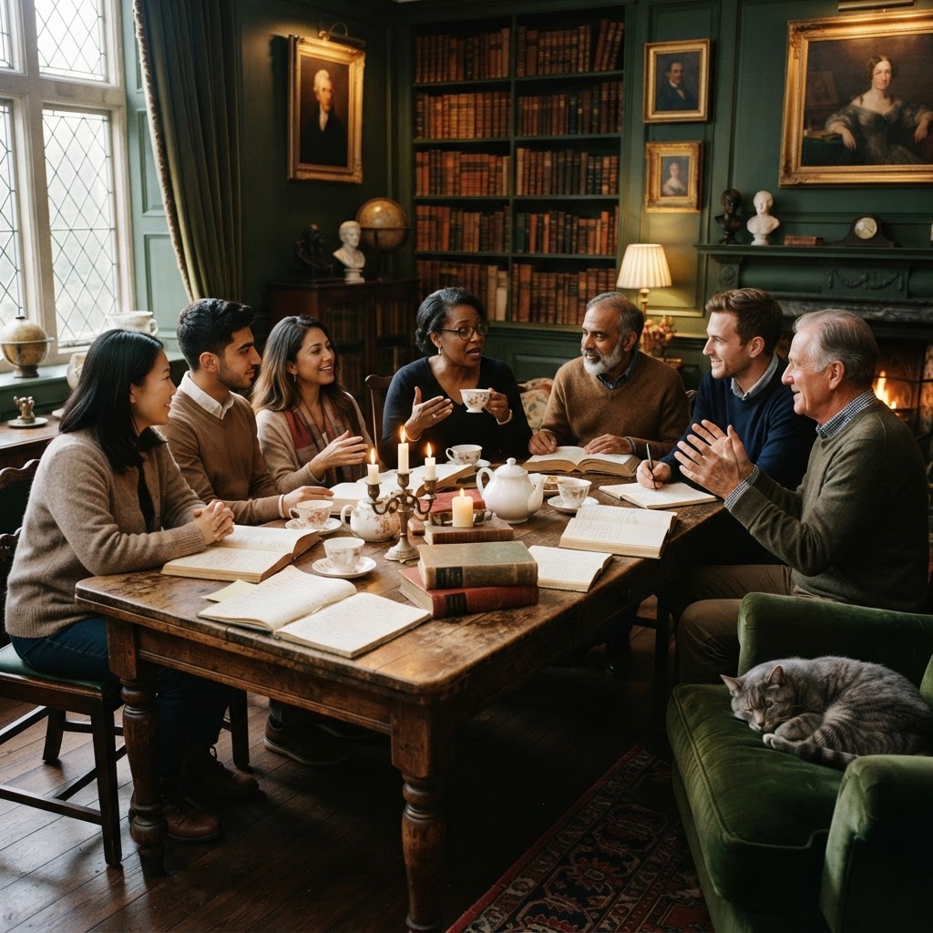 A literary gathering inside Sophia's House