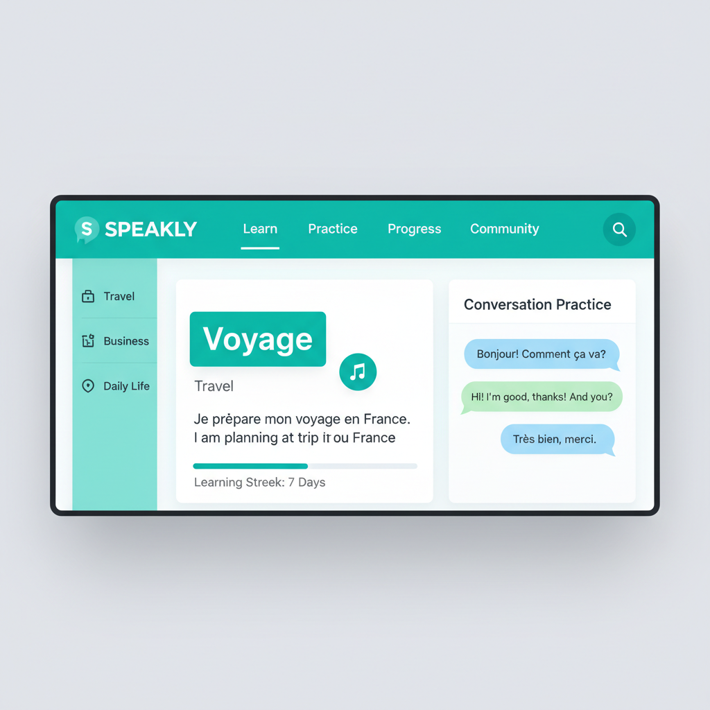 SPEAKLY — aperçu du projet