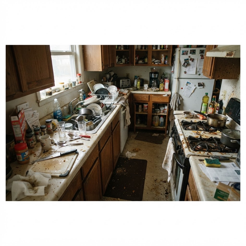 Kitchen — Deep Green Clean — before