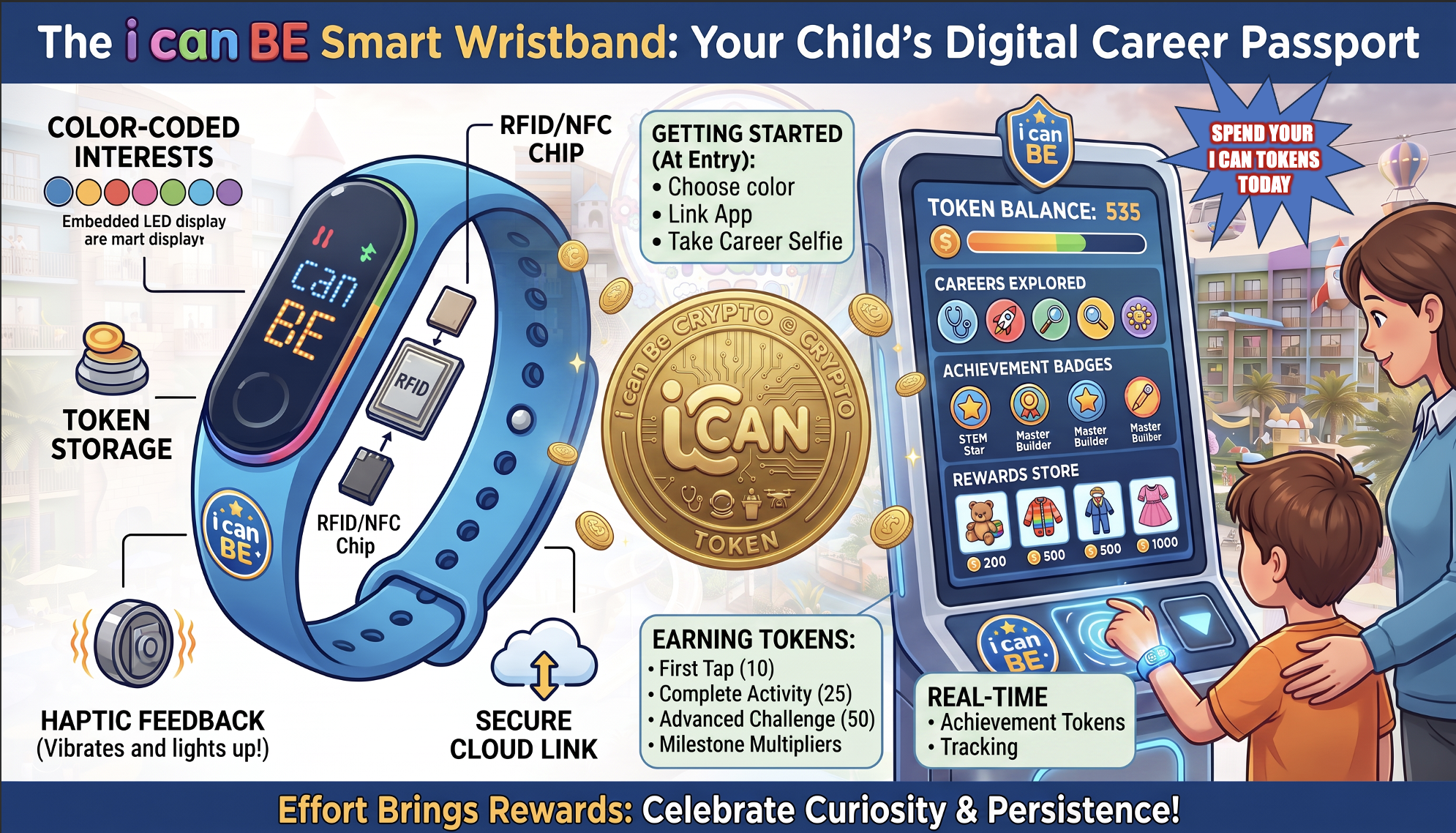 i can BE Smart Wristband infographic