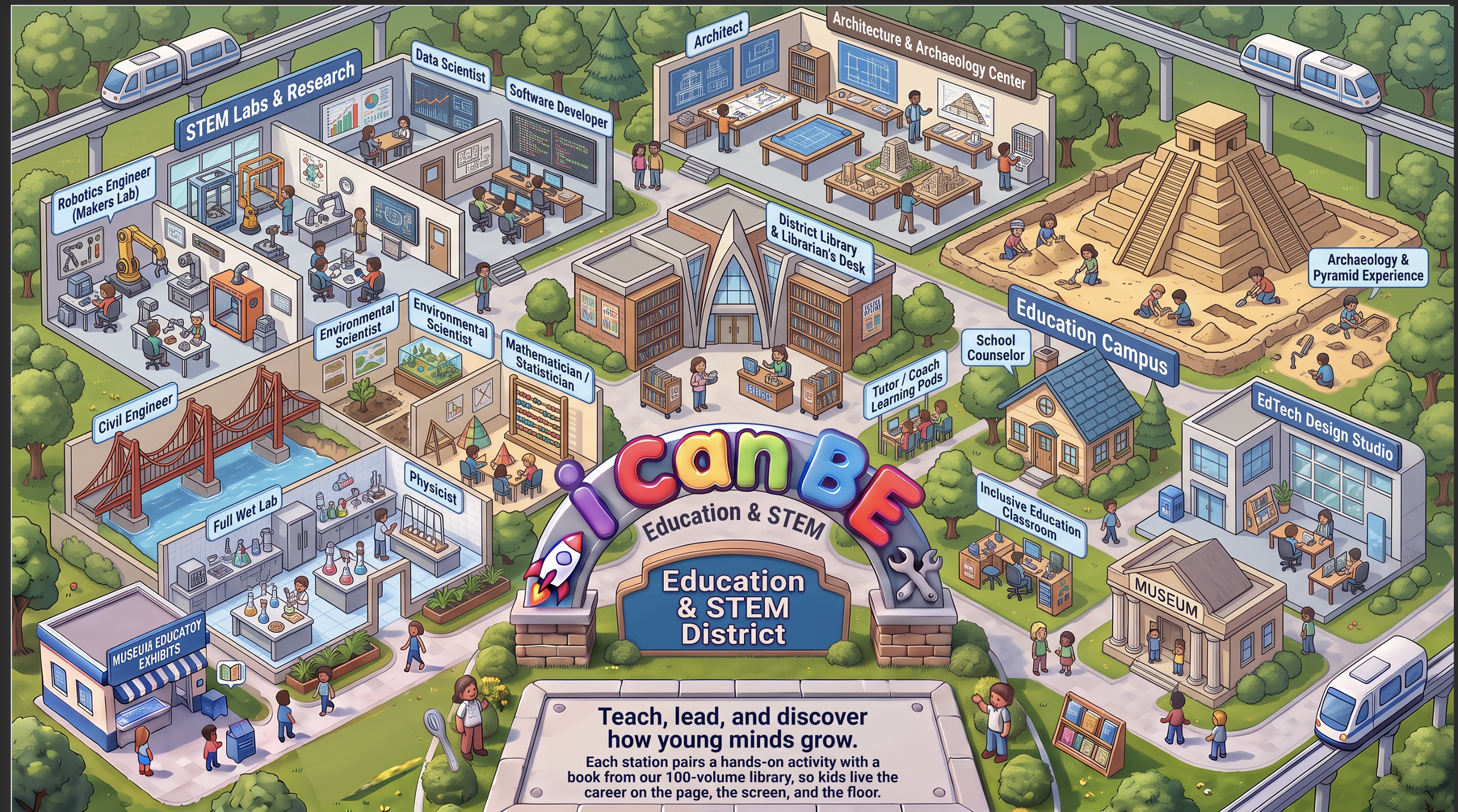 Education & STEM District concept render