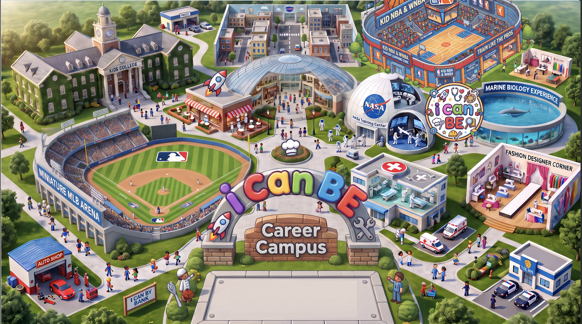i can BE Career Campus full isometric map