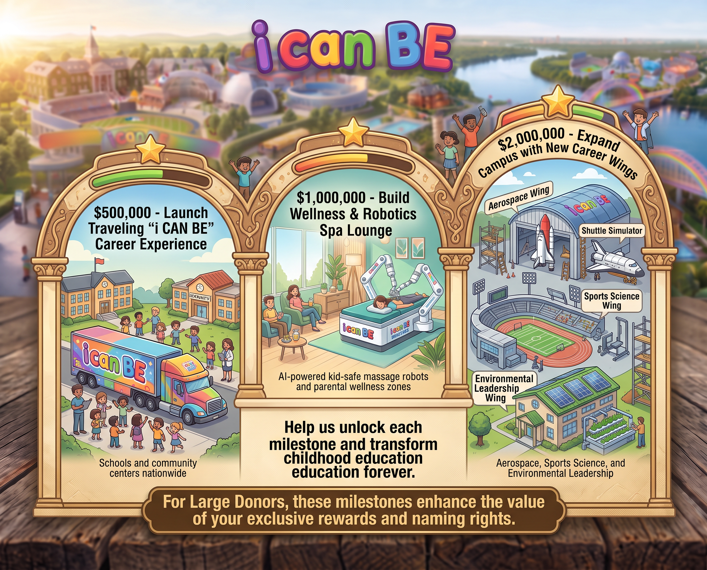 Large donor milestone rewards