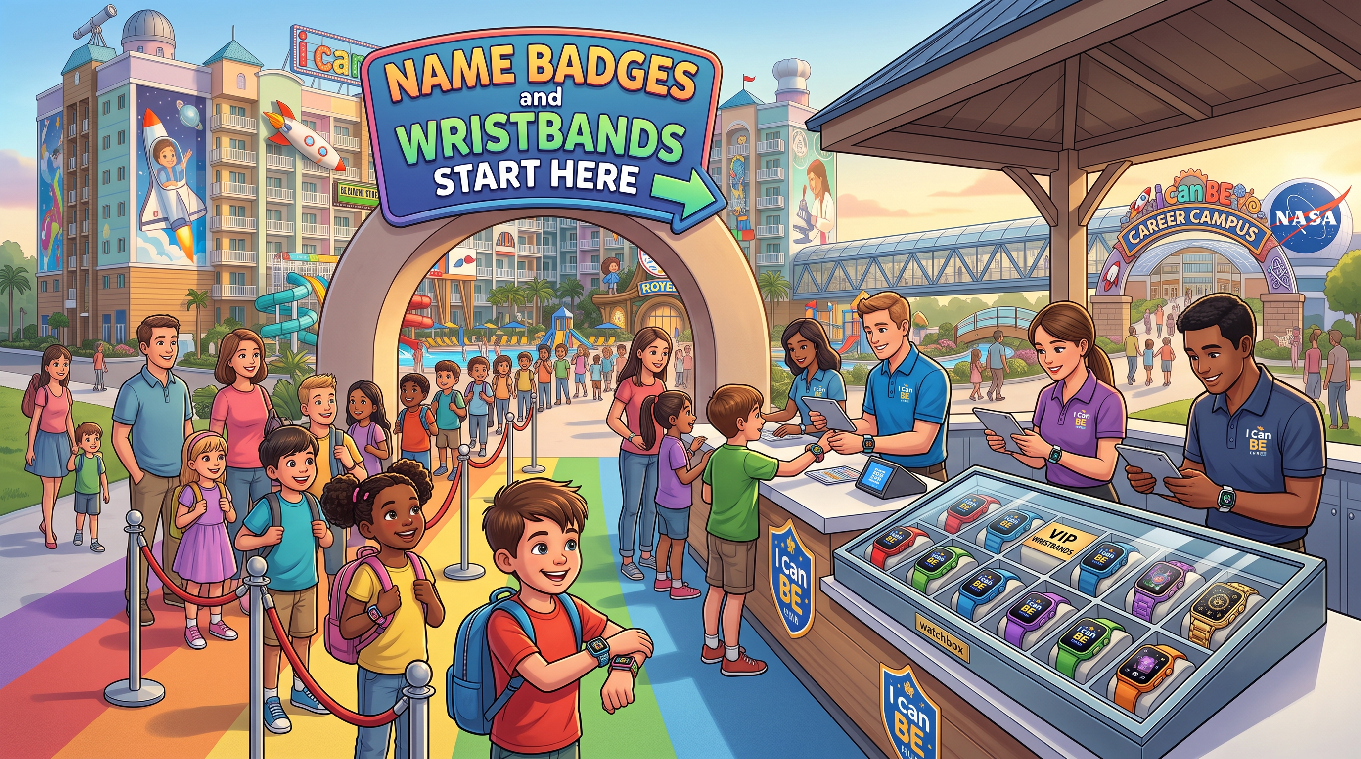VIP wristband experience, pick your color at the Watchbox
