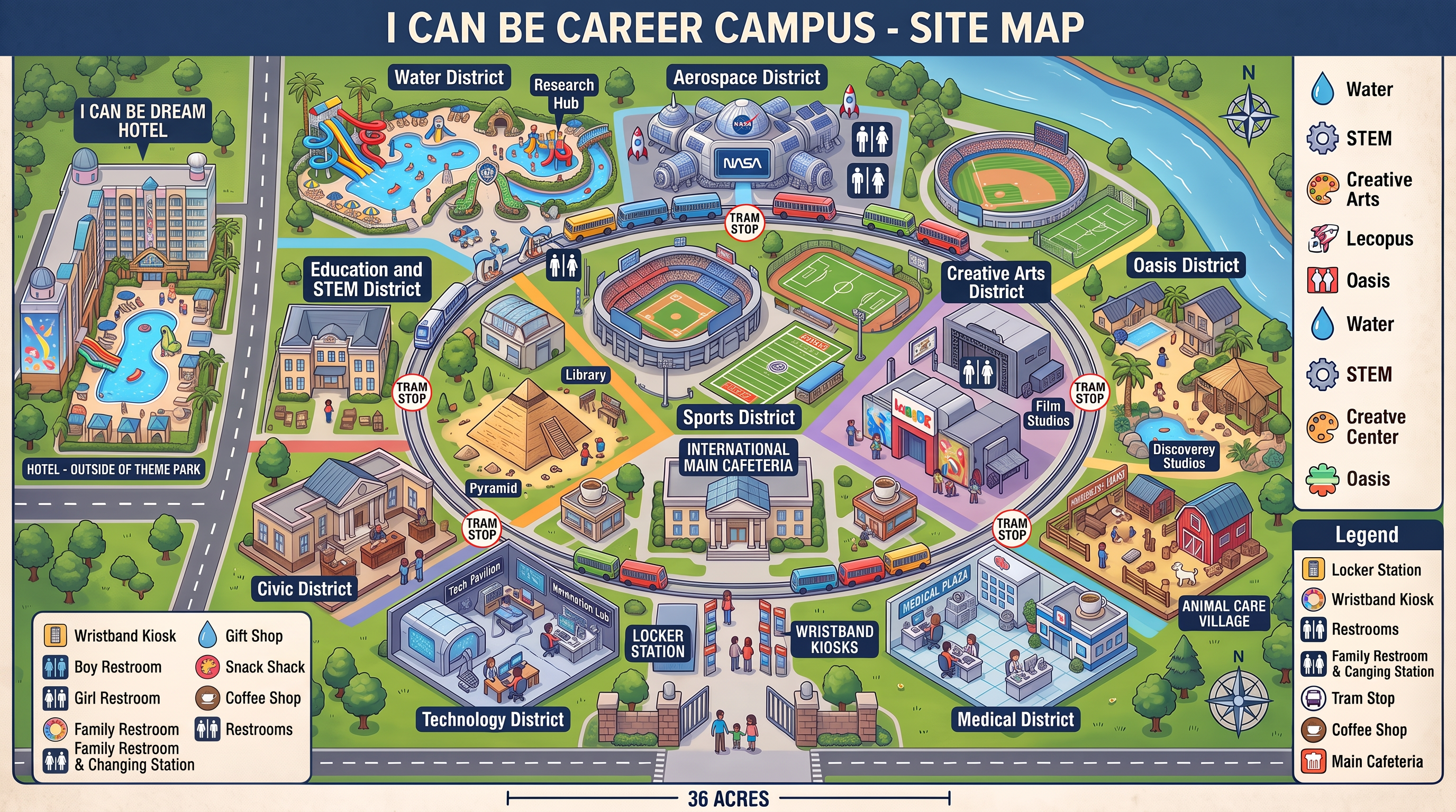 i can BE Career Campus site map, Campus Overview