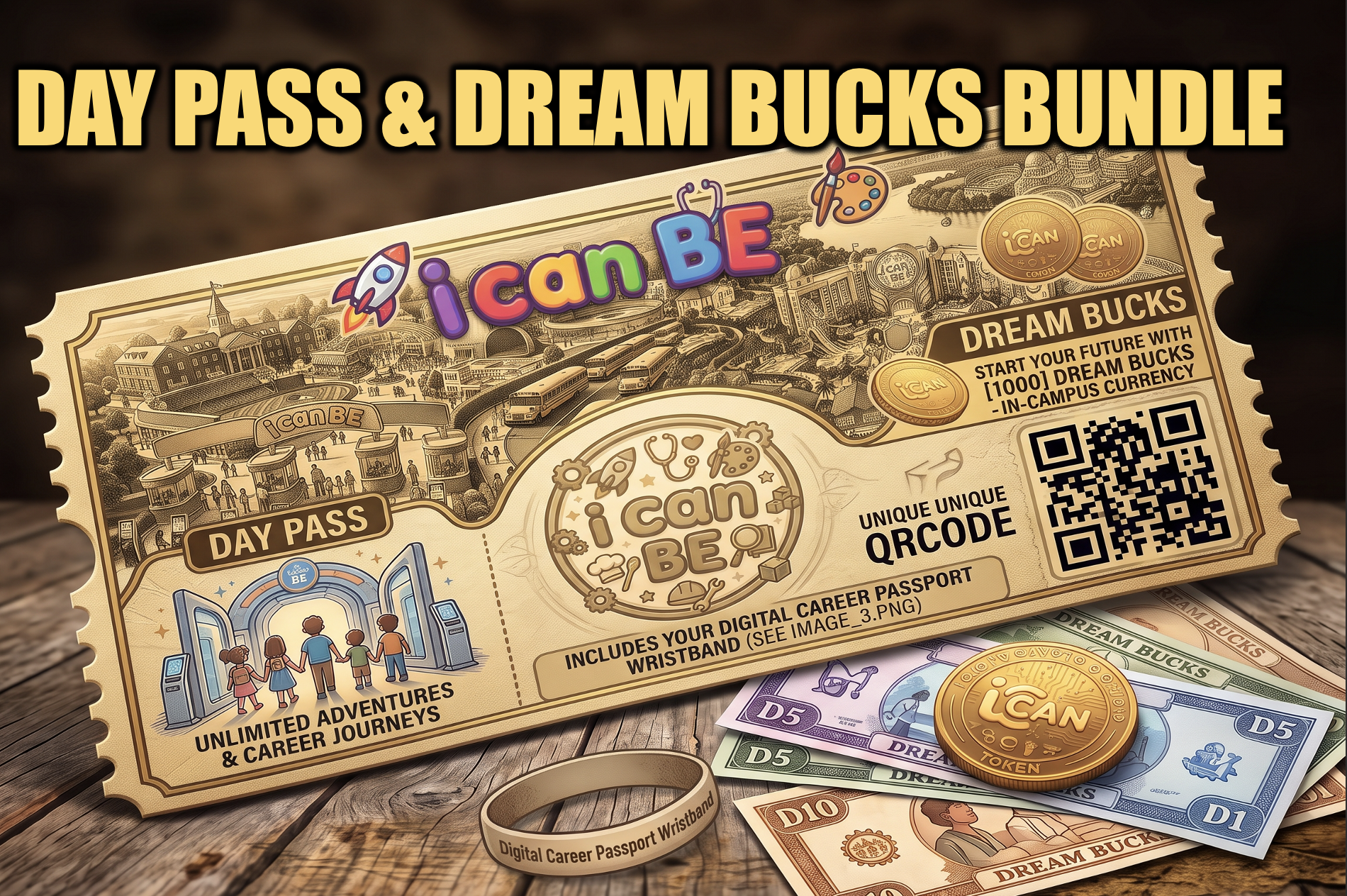 Day Pass & Dream Bucks Bundle