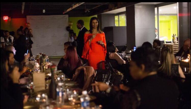 Alexandria speaking at a LoveLeigh Affairs event