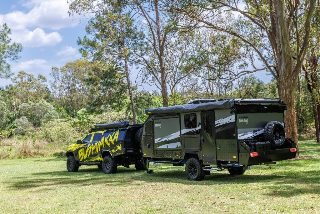 Bushwakka camper in the field