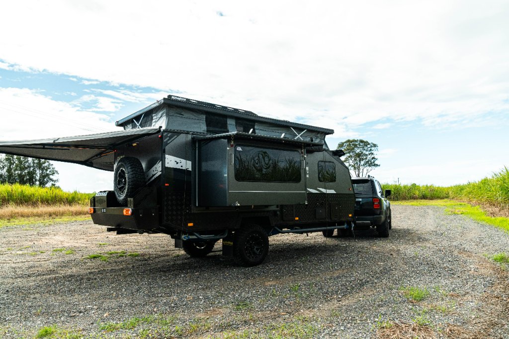 Bushwakka camper in the field