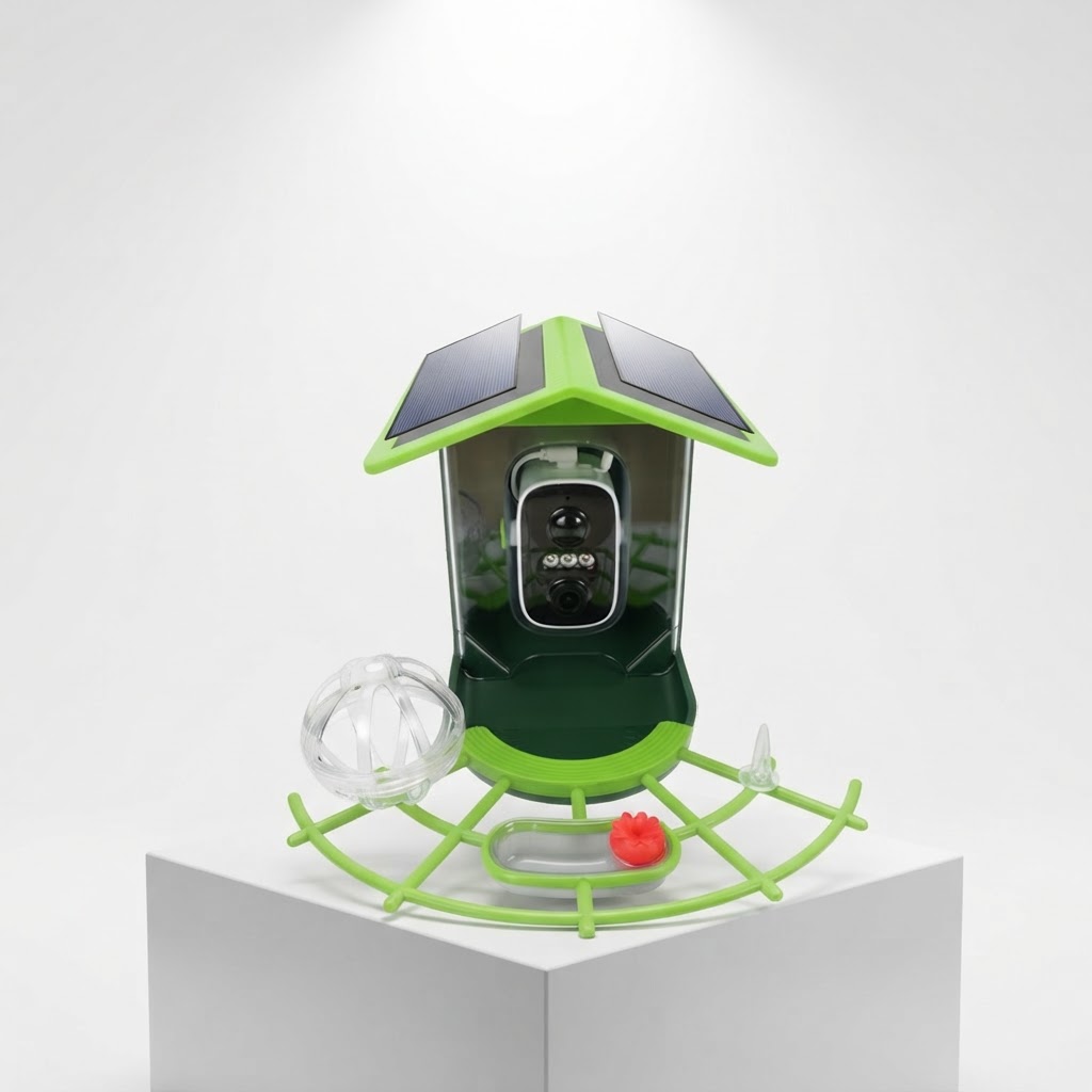 Intelligent Bird-Watching Device Outdoor Bird Feeder with Camera Solar-Powered