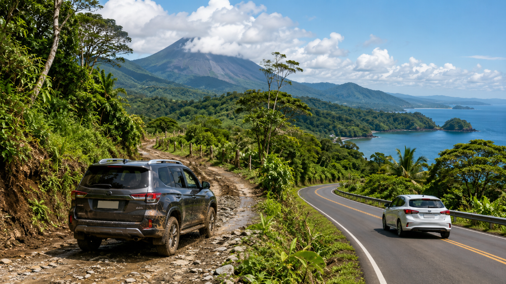Natural Car Rental SUV prepared for different road conditions in Costa Rica