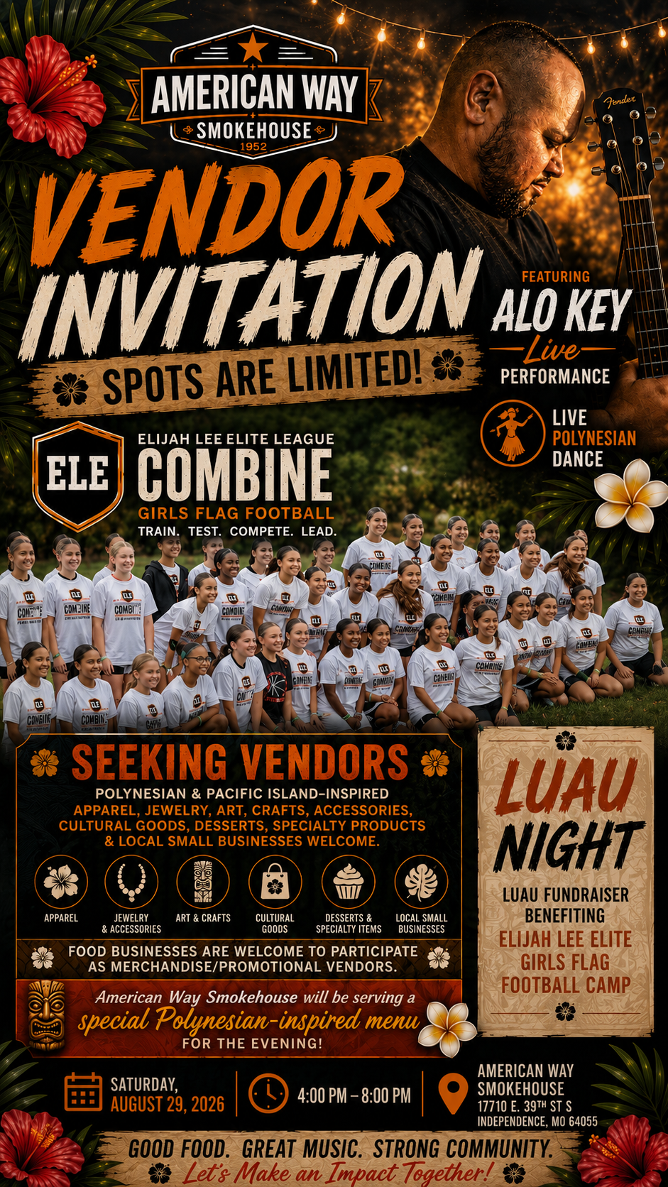 Luau Night Vendor Invitation — Apply to be a vendor
