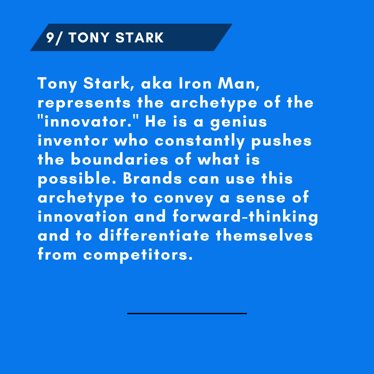 9/ TONY STARK archetype