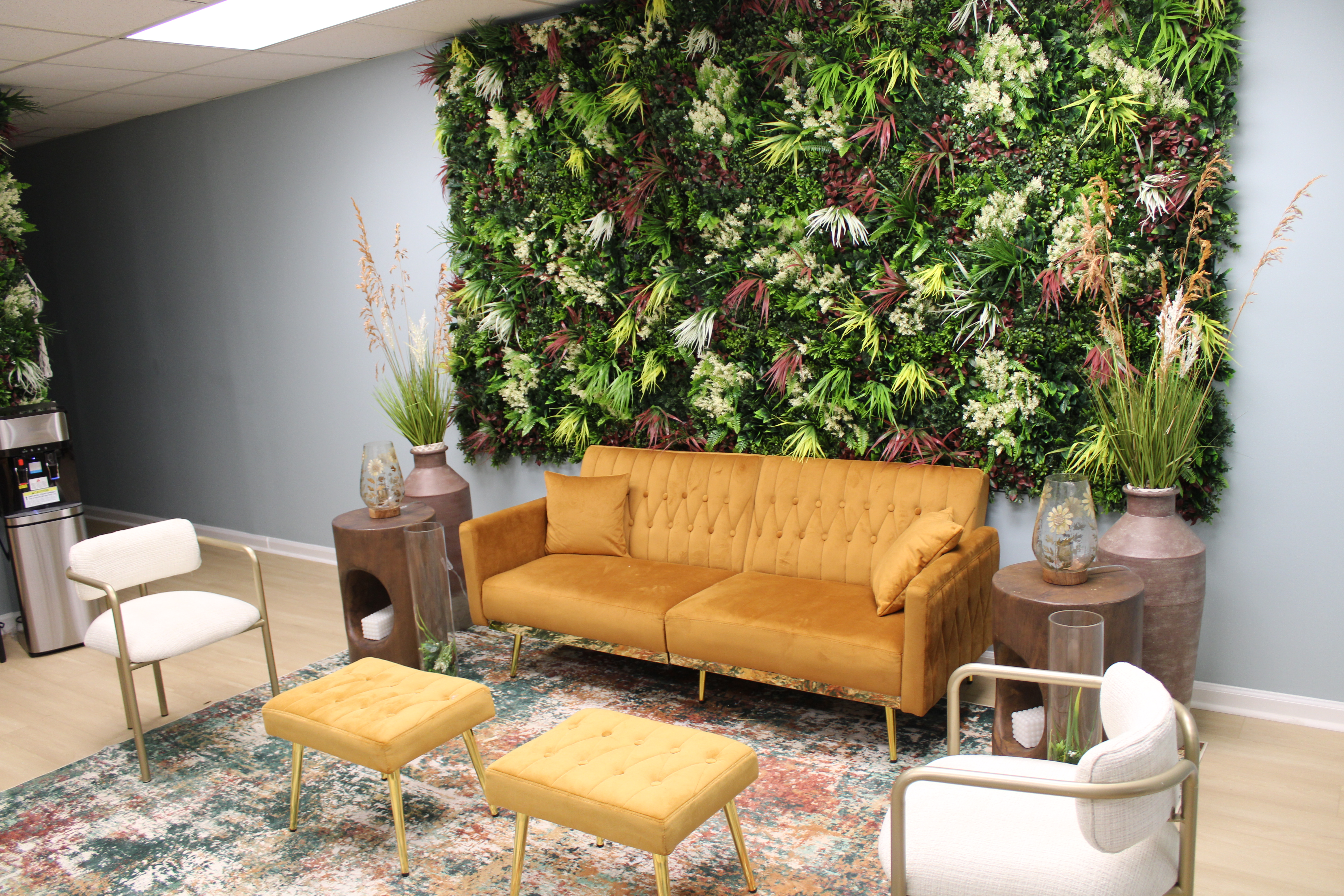 The welcome lounge at The MAAT Gathering Place of Healing in Durham, NC