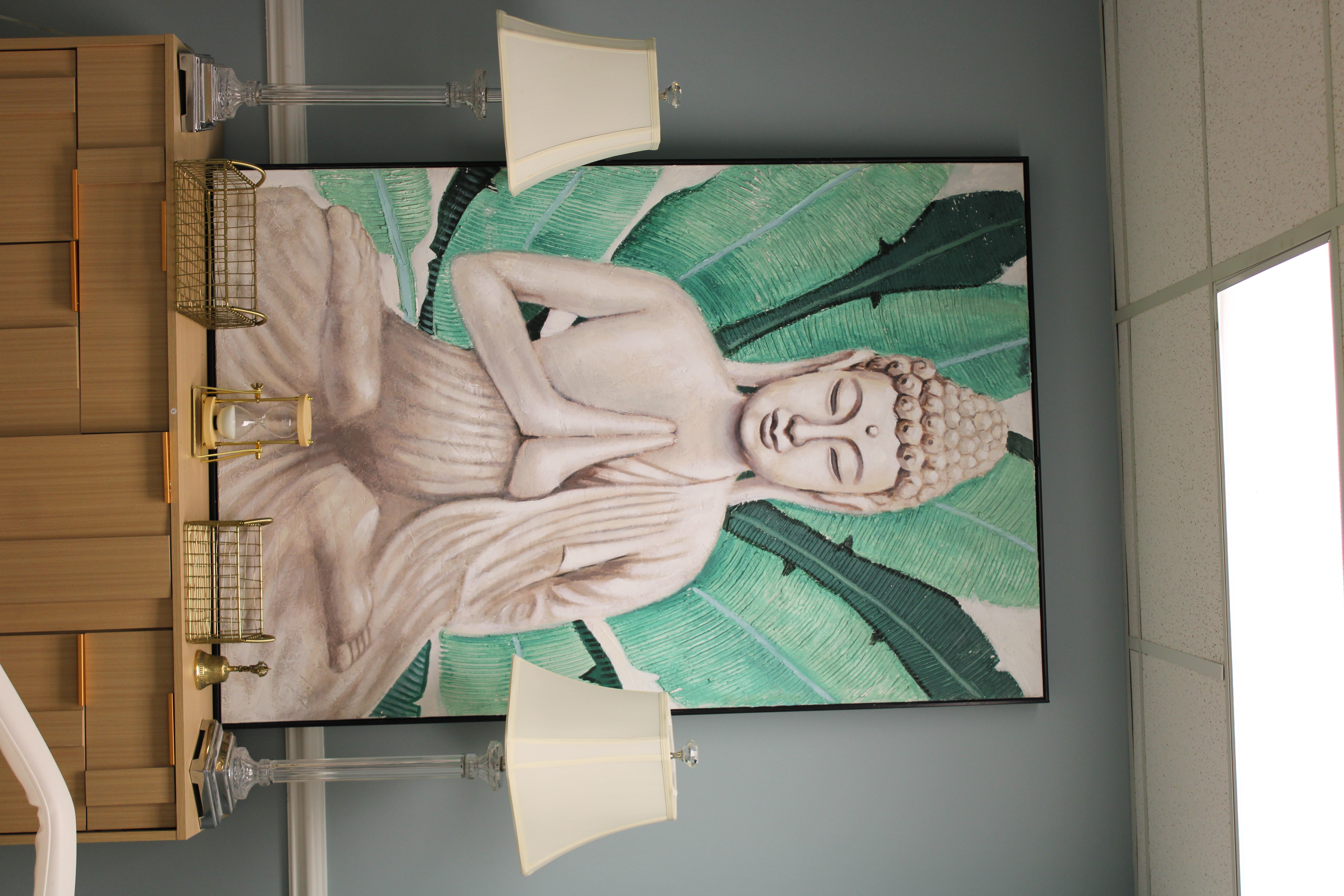 Healing room art and lamps