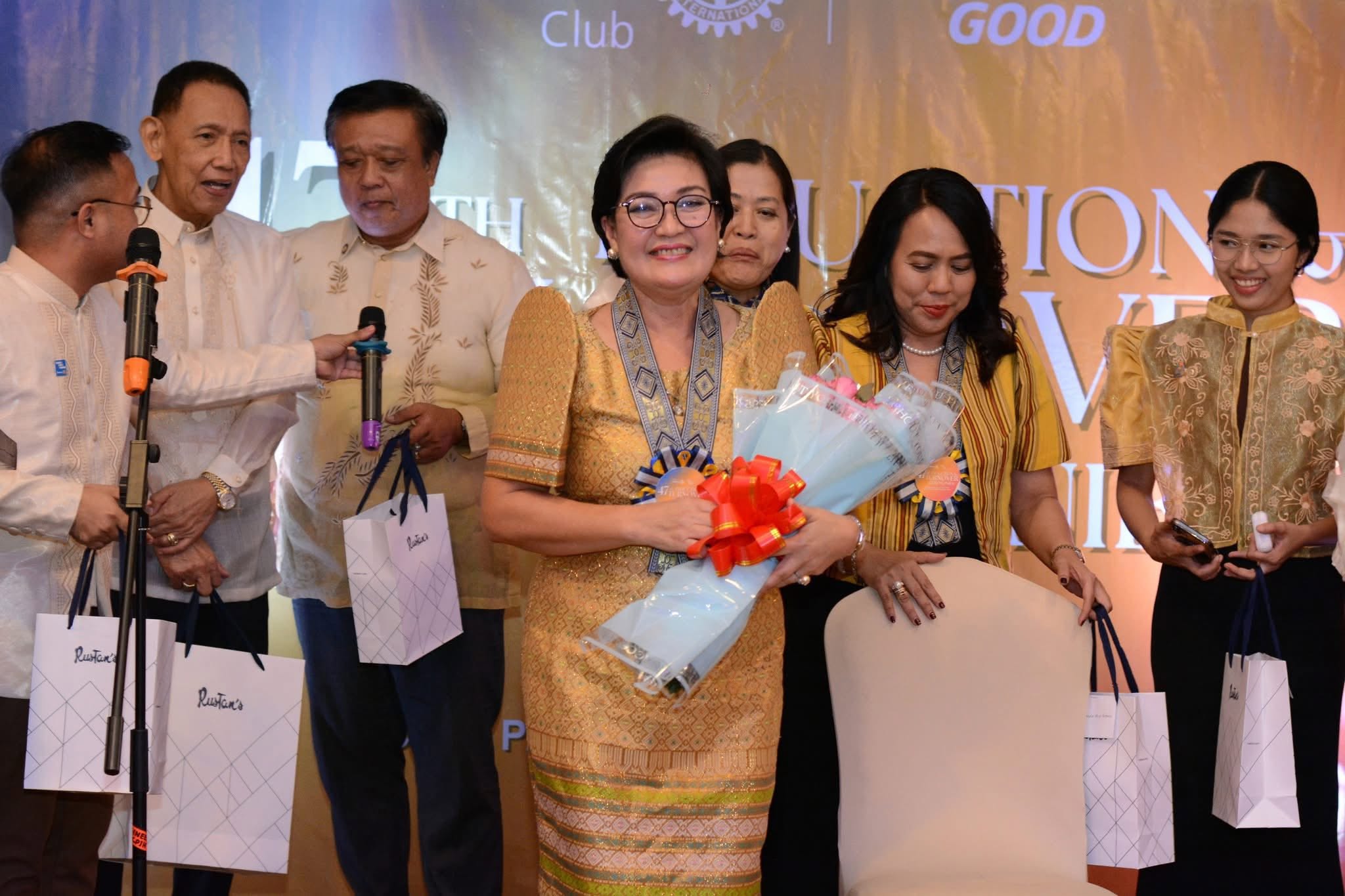 Ma. Emma Azcaragga Ramas at an induction and turnover ceremony