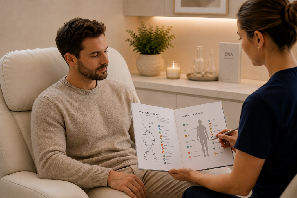 DNA testing consultation at Cura Wellness