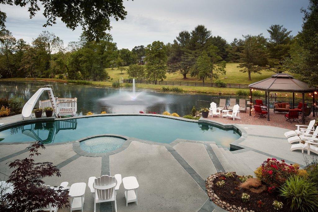 Completed landscape and hardscape project by D&D Lawn Service in Northern Virginia