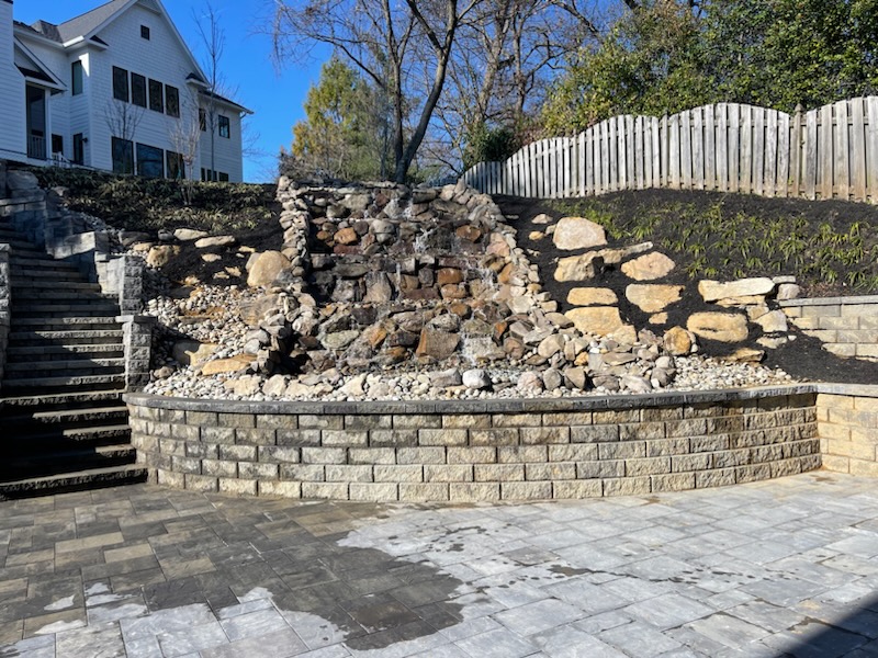 Terraced Hillside — after photo, Bare, eroded slope transformed into a stunning terraced hard
