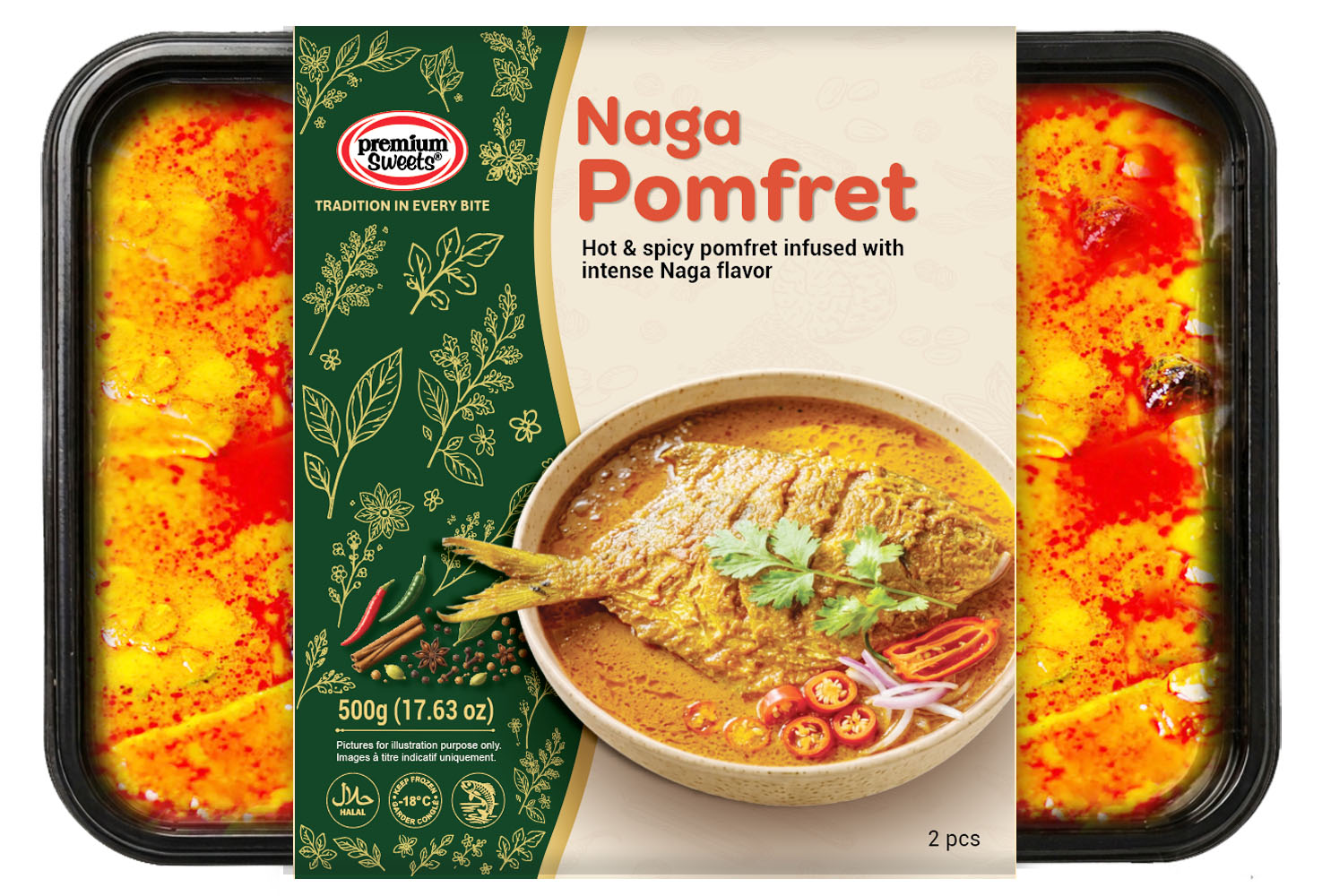 Naga Pomfret sleeve tray