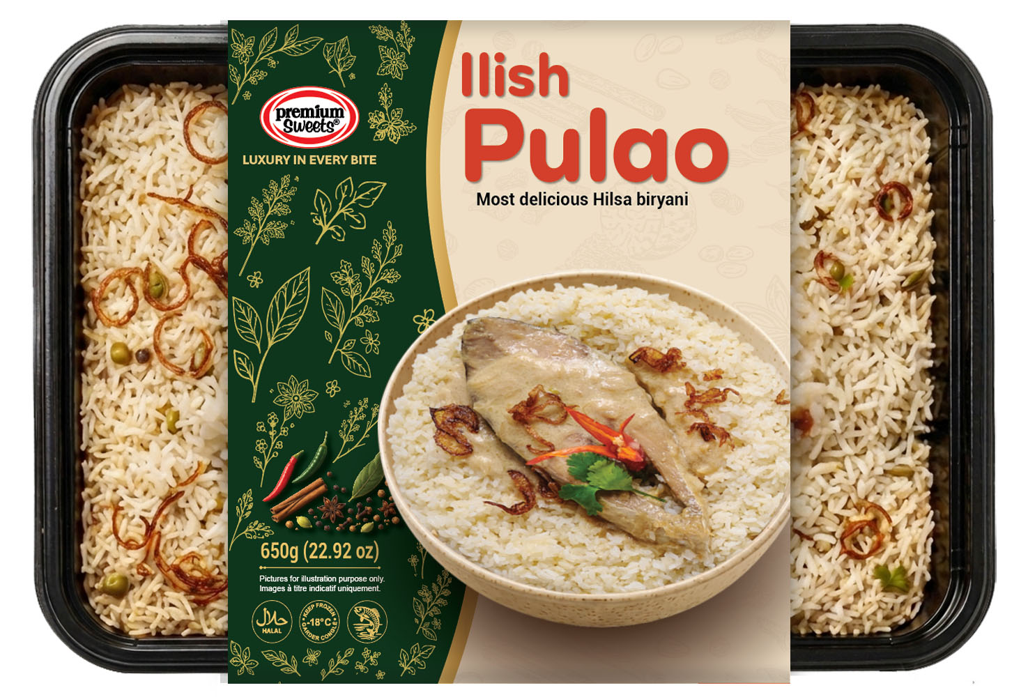 Ilish Pulao sleeve tray