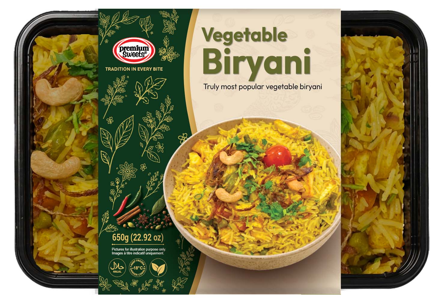 Vegetable Biryani sleeve tray
