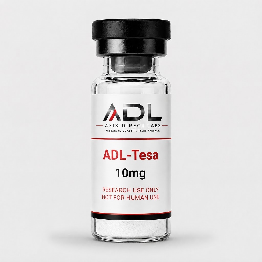 ADL-Tesa 10mg — research compound vial with batch and COA readout