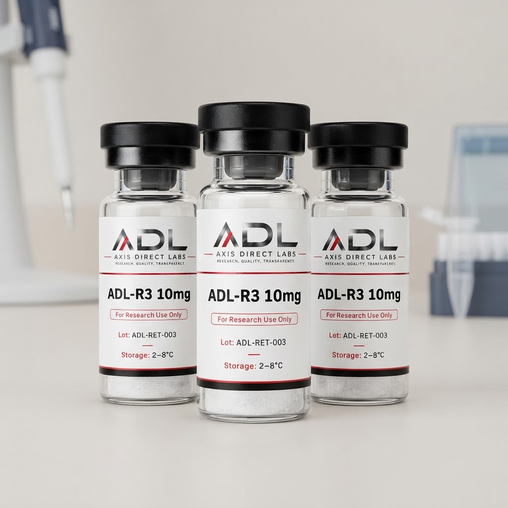 ADL-R3 10mg 3-Pack — research compound vial with batch and COA readout
