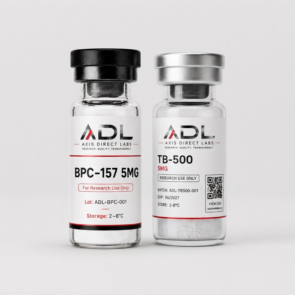 Recovery Duo — research compound vial with batch and COA readout