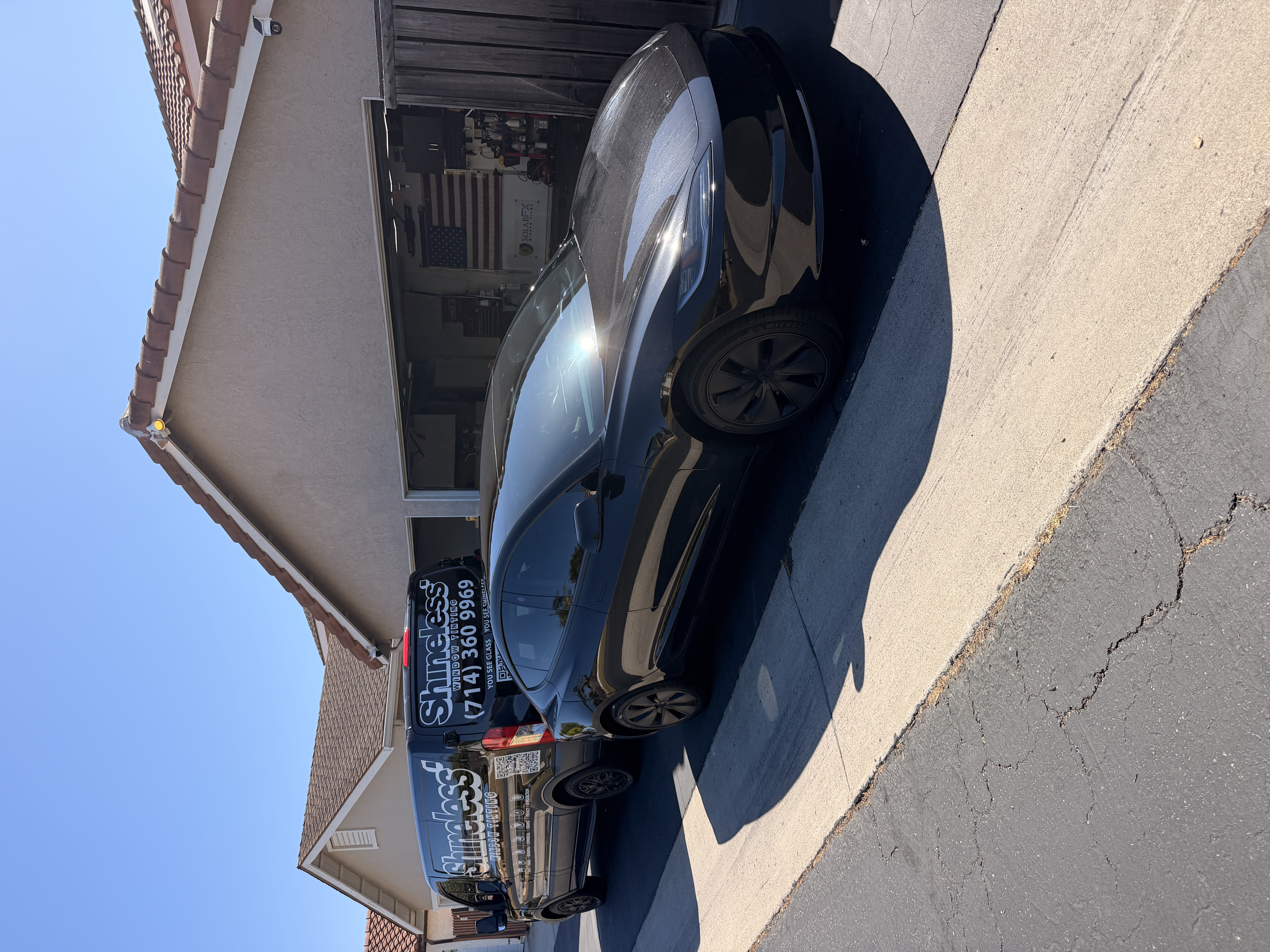 Completed ceramic tint install with the Shineless mobile van
