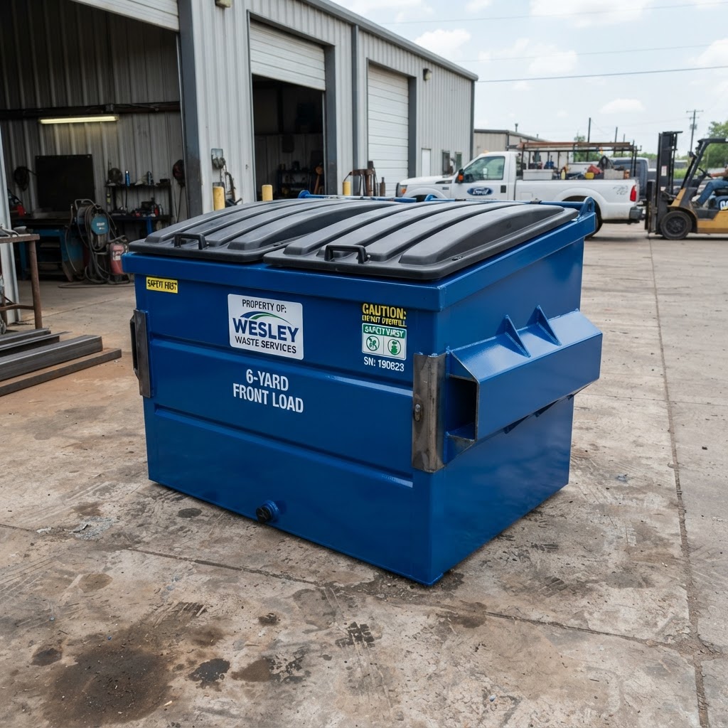 Front Load Container after repair