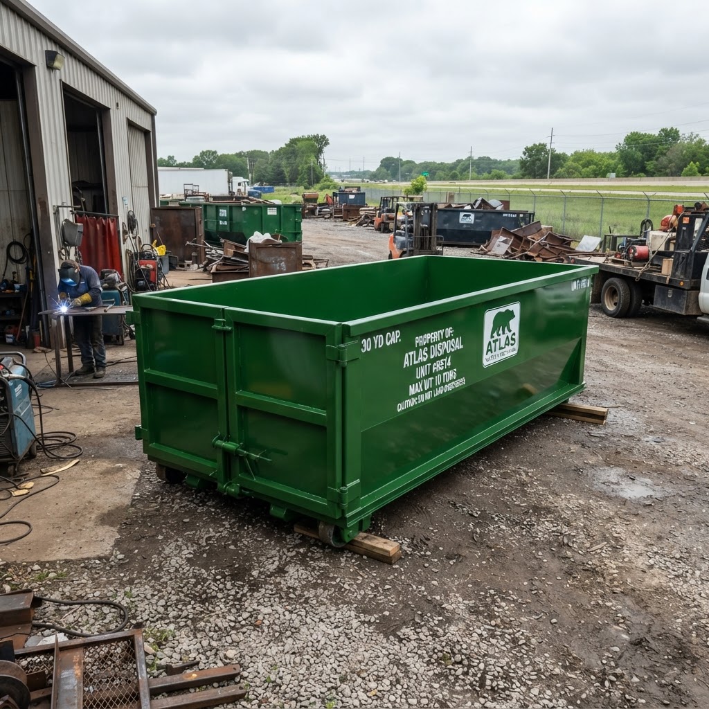 Roll-off Dumpster after repair