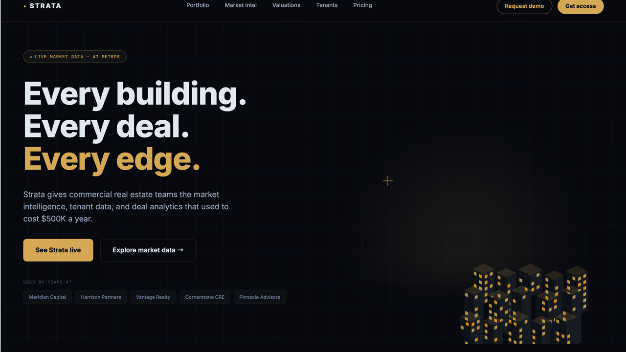 Strata — Commercial Real Estate  template preview