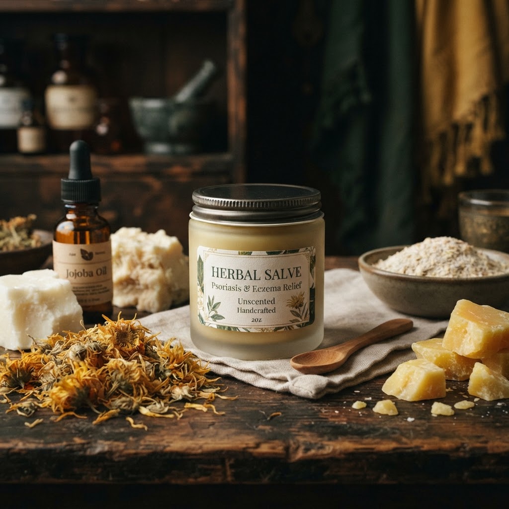 Gentle Jojoba & Oat Salve for Psoriasis & Eczema (Unscented)