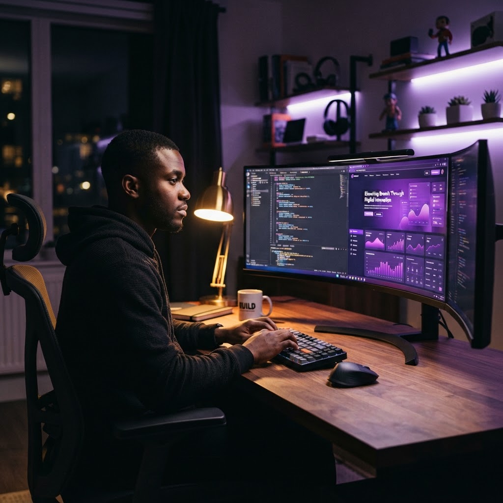 Erogian founder building digital products with AI
