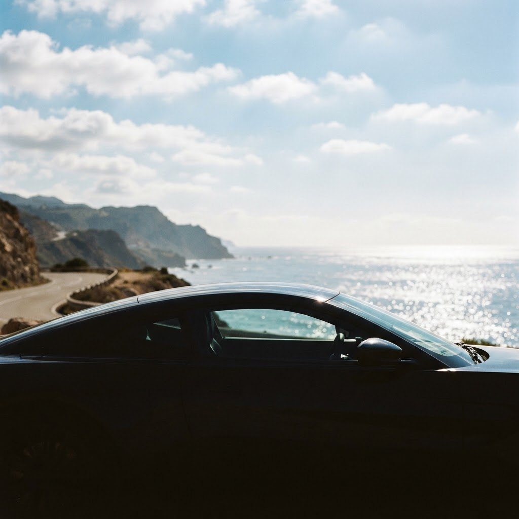 Coastal road in daylight