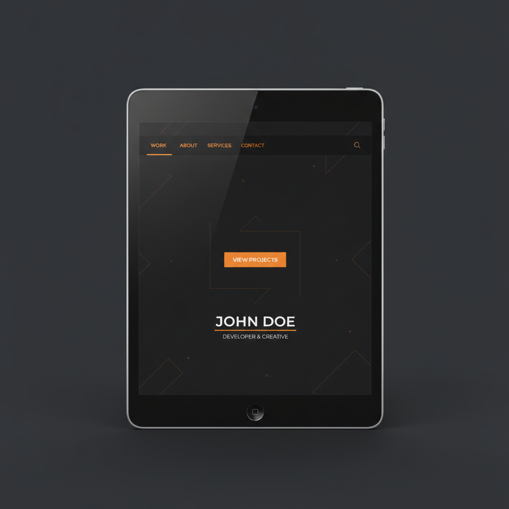 Site sur tablette