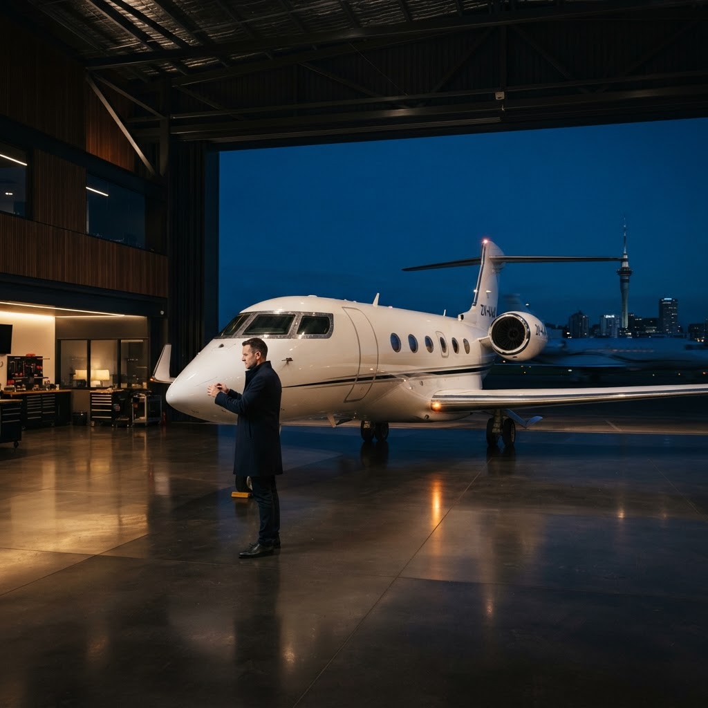 Private aircraft hangar inspection