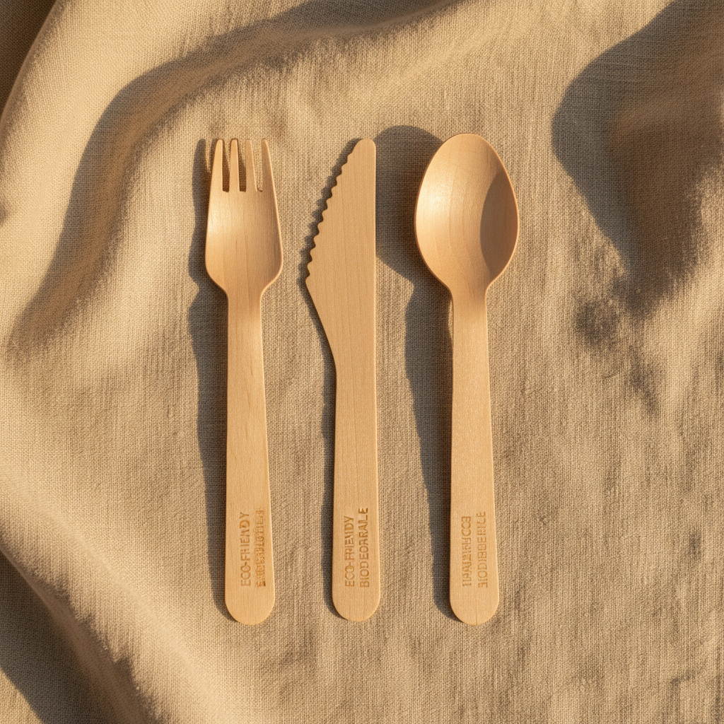 Wooden Fork and Spoon