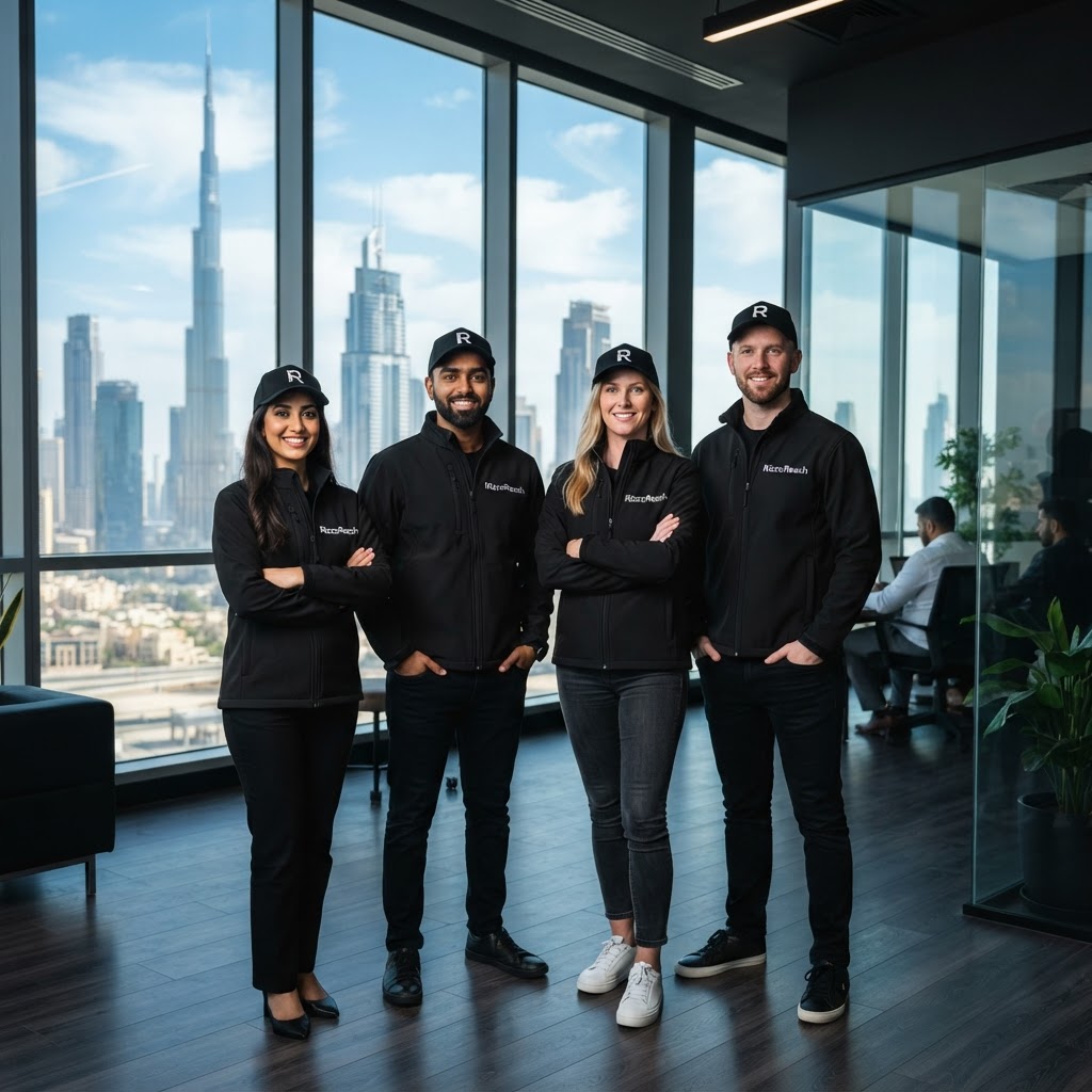 RizcoReach Team in Dubai Office