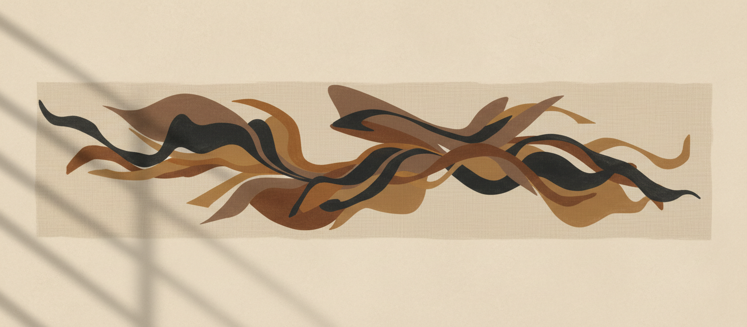 Contemporary abstract composition in warm earth tones — Jory T.B.W.
