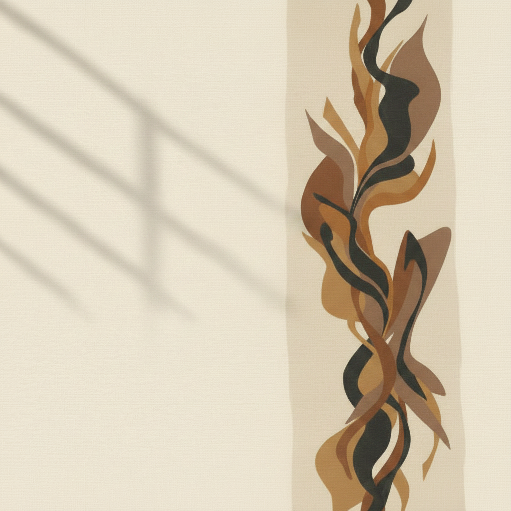 Warm abstract woven composition