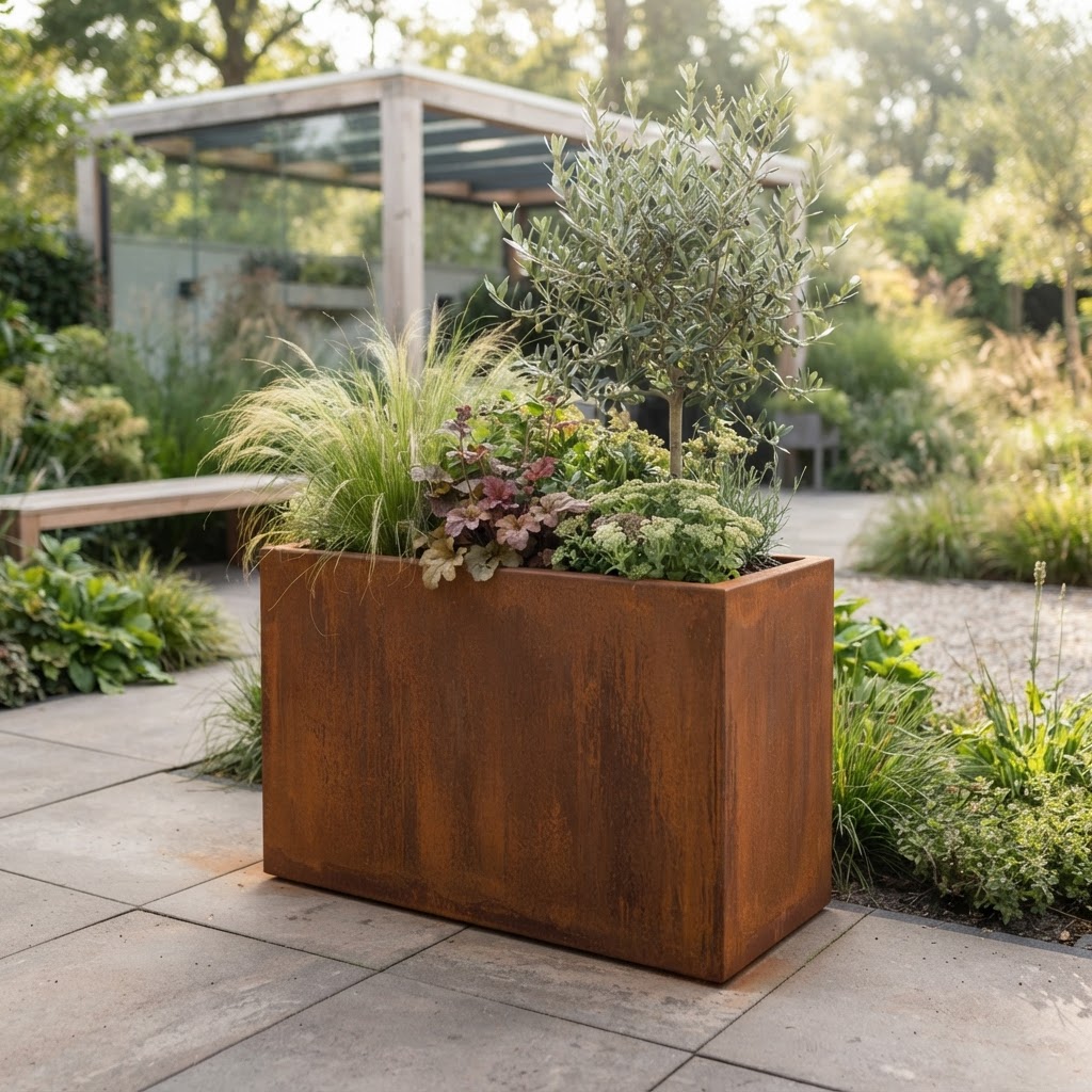 Plantenbak Cortenstaal XL