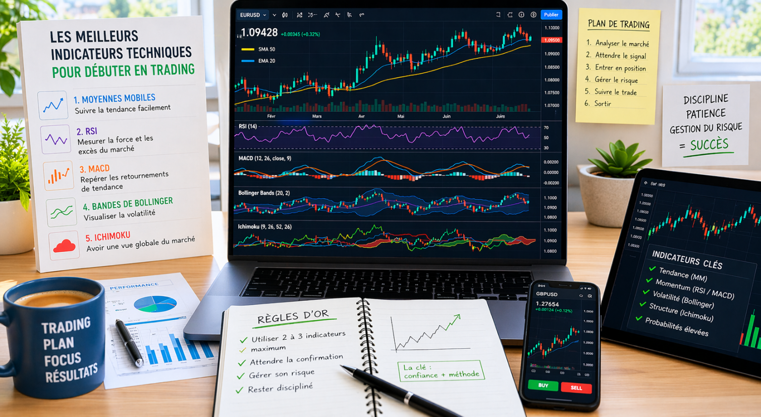 Trading débutant : les meilleurs indicateurs techniques pour réussir en bourse