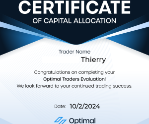Certificate – FundedTrader Prop Firm