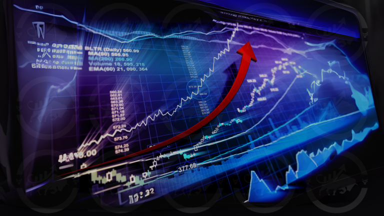 Analyse technique du biseau ascendant avec indicateur de tendance haussière